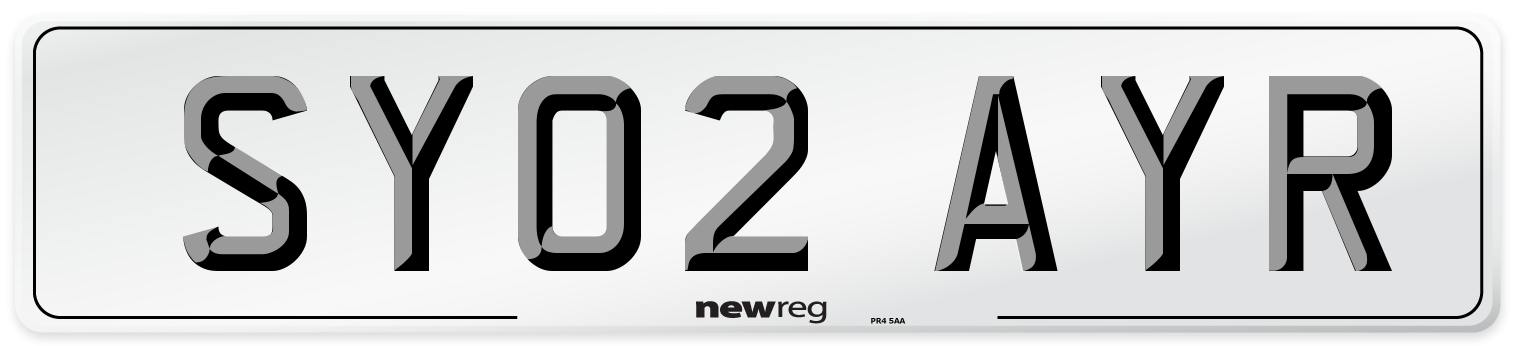 SY02 AYR Number Plate from New Reg